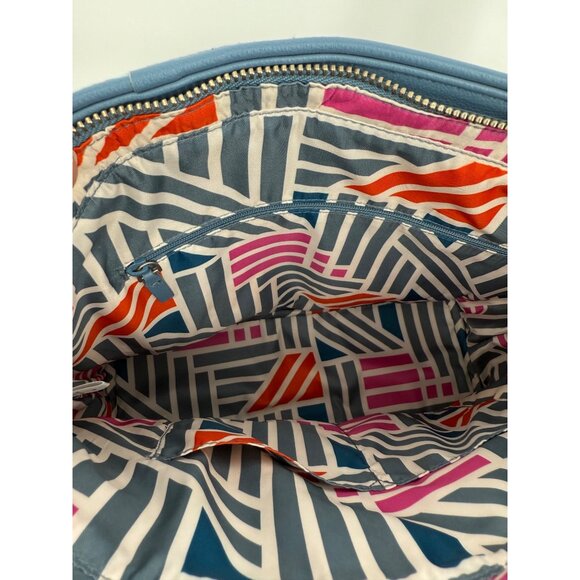 Vera Bradley Gray Quilted Crossbody Bag With Multicolor Geometric Patterns & Adj - Picture 7 of 7